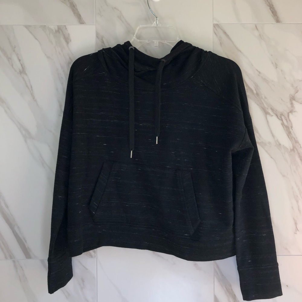American Eagle Cowl Neck Cropped Hoodie